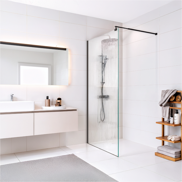 Душова стінка WALK-IN 100 см IMPRESE s09110004MV, черный матовый 95156 фото