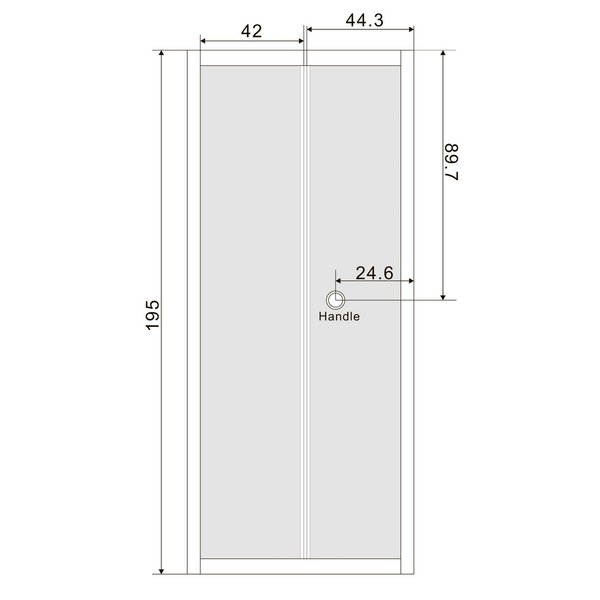 Двері душові IMPRESE BIFOLD 9019590, 90 см 63078 фото