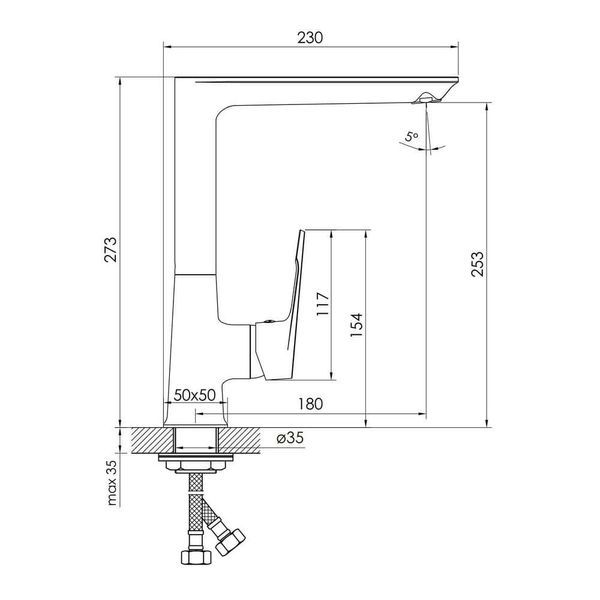 Змішувач для кухні IMPRESE VITE f03407401AA, хром 84130 фото