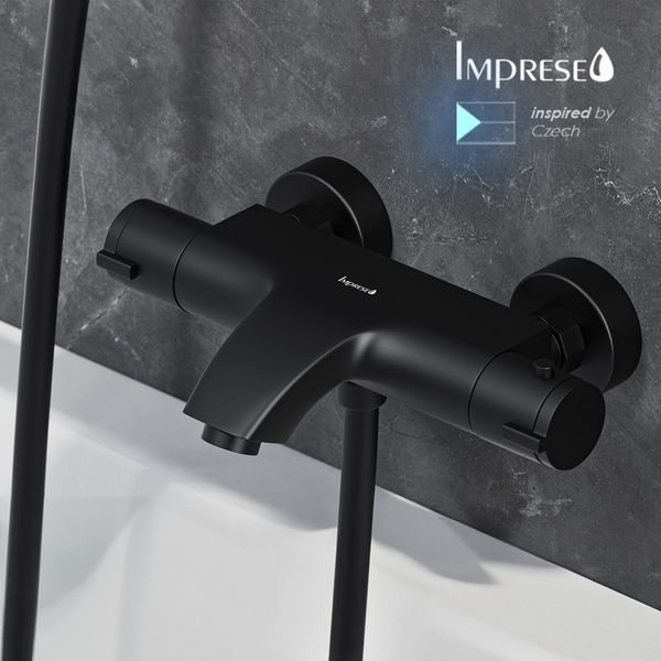 Змішувач для ванни IMPRESE KUCERA f03203410AB, чорний 93781 фото