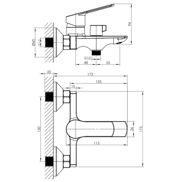 Змішувач для ванни з гарнітуром IMPRESE LESNA f03203901LA, хром 95467 фото