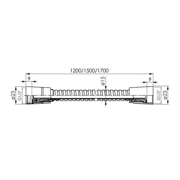 Шланг для душа 1500 мм IMPRESE LSR f03600110SE, чорний матовий 93761 фото