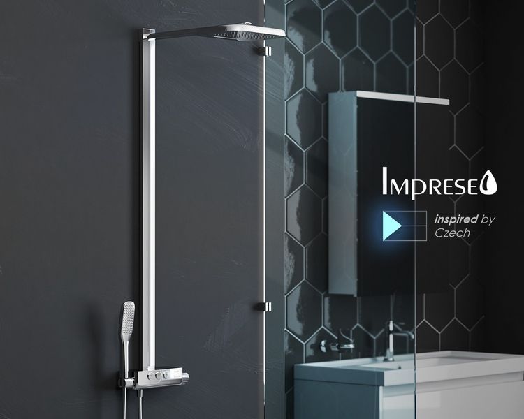 Душова система з термостатом IMPRESE SMART CLICK ZMK101901090, хром 69502 фото