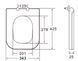 Сидіння для унітазу slim slow-closing IMPRESE KUBIK c06810233TW(3) 97546 фото 2