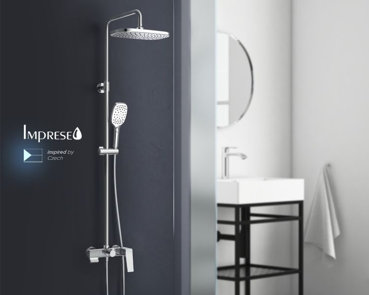 Душова система зі змішувачем IMPRESE BILA DESNE T-10301SQ, хром 82707 фото