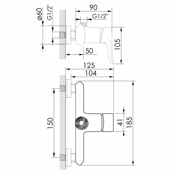 Змішувач для душу IMPRESE KVET f03307201AA 84142 фото