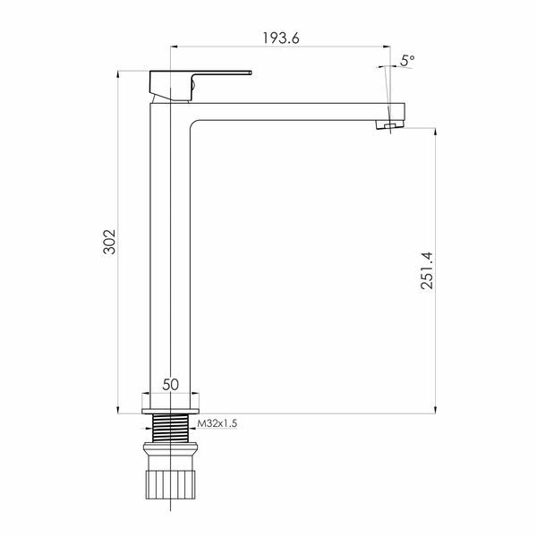 Змішувач для умивальника IMPRESE KARLOV f03507601AB 93525 фото