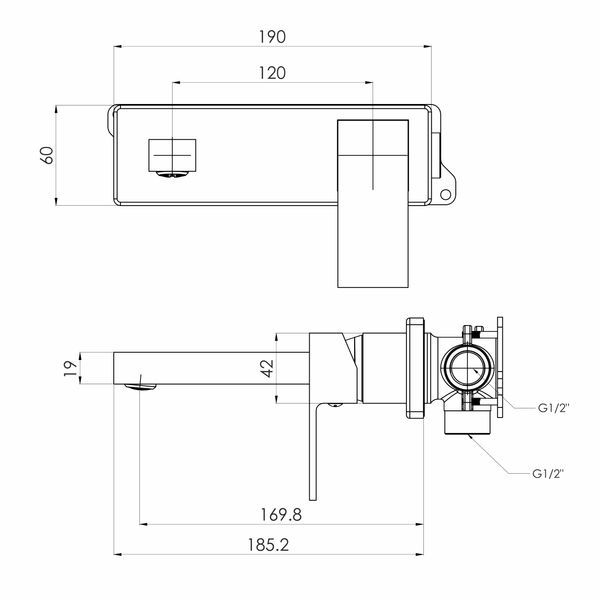 Змішувач для умивальника IMPRESE KARLOV f03507610AC, чорний матовий 93323 фото