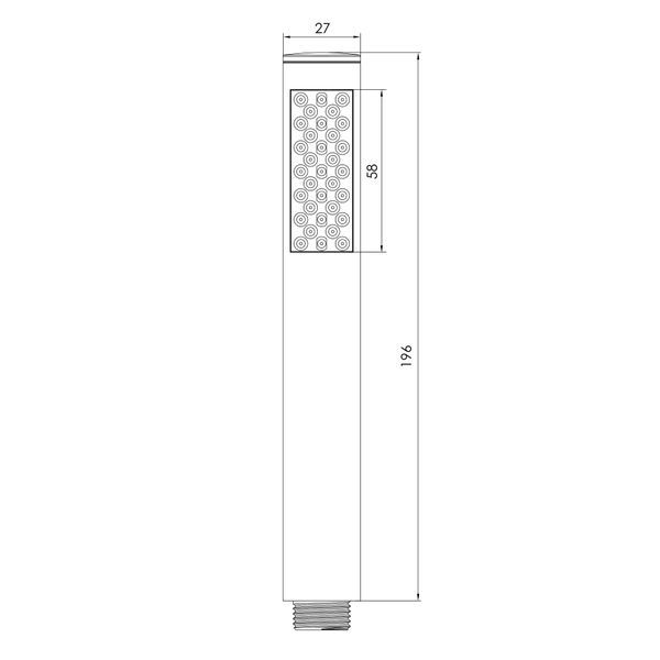Гарнітур душовий IMPRESE BRENTA ZMK091908100, графіт 68972 фото