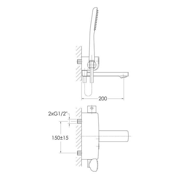 Змішувач для ванни IMPRESE SMART CLICK ZMK101901040, хром 71642 фото