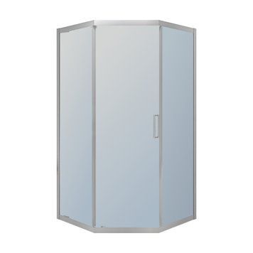Душова кабіня п'ятикутна 100x100 IMPRESE SKALA s09806051GR, хром сатин 95145 фото
