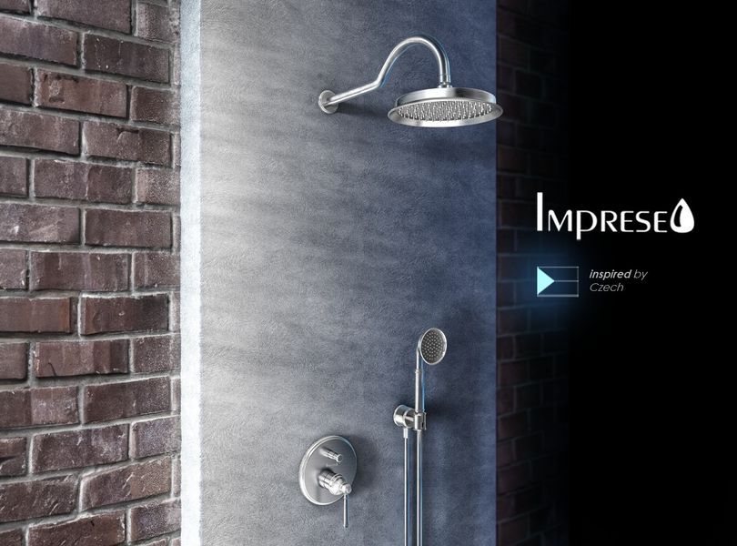 Душова система зі змішувачем прихованого монтажу IMPRESE HYDRANT ZMK031806110 60390 фото